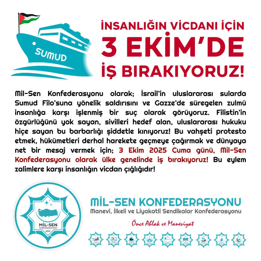 Mil Sen sendikasından 3 Ekim’de iş bırakma kararı!