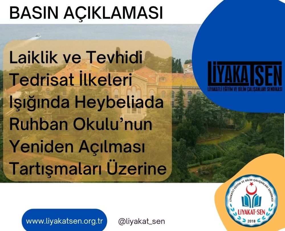 Heybeliada Ruhban Okulu´nun Yeniden Açılmasına Liyakat Sen’den Açıklama