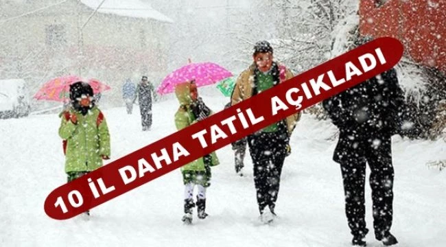 10 ilde yarın için kar nedeniyle okullar tatil edildi