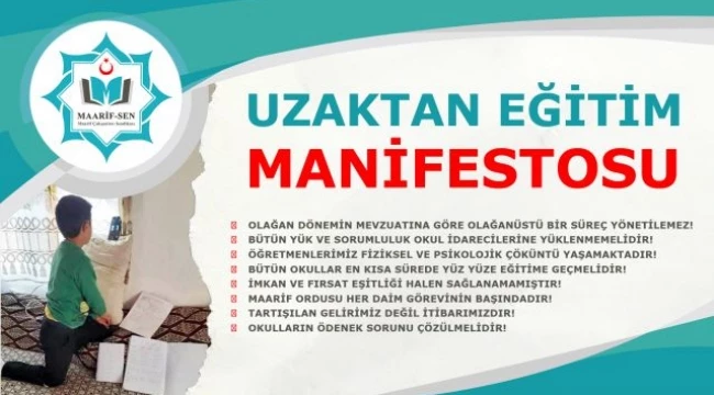 UZAKTAN EĞİTİM MANİFESTOSU