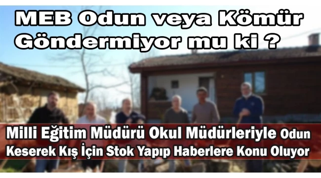 Milli Eğitim Müdürü Okul Müdürleriyle Odun  Keserek Kış İçin Stok Yapıp Neden Haberlere Konu Oluyor